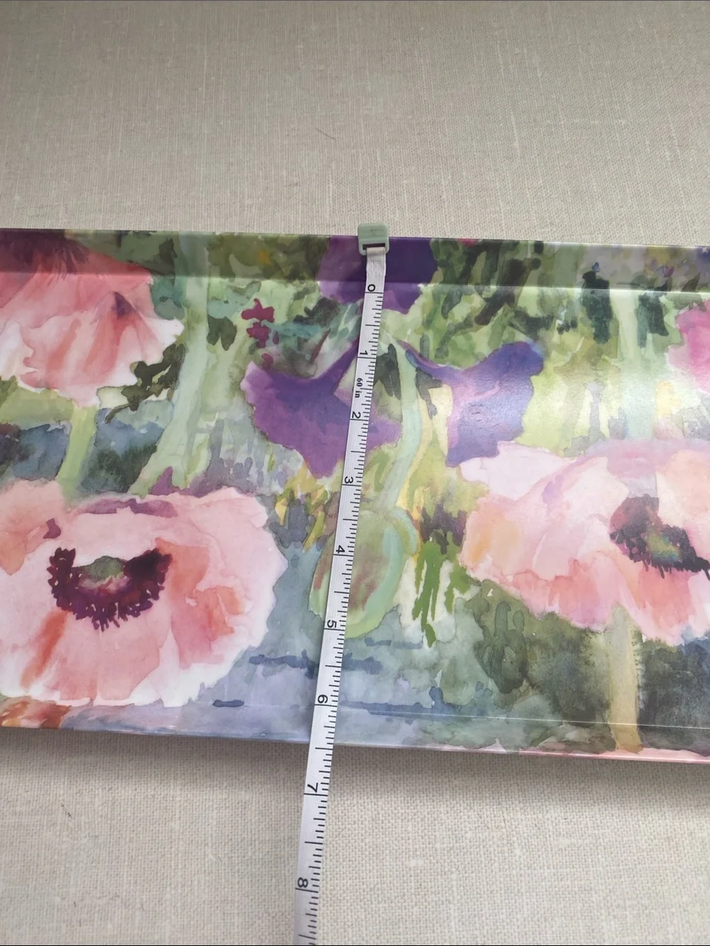 Made in Italy trinket vanity serving Tray Melamine Floral Multi Colored Vintage